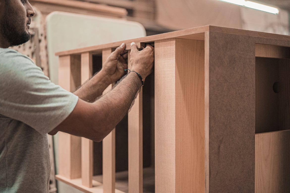 Person Working on Woodcraft